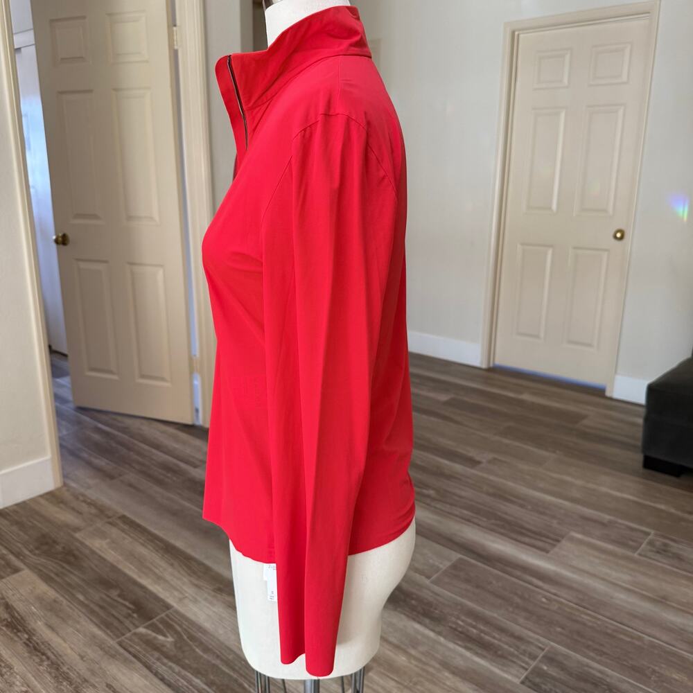 Marc Cain Sports Red Half Zip Stretch Top | N4 | US 10 | MSRP $280 - Picture 6 of 16